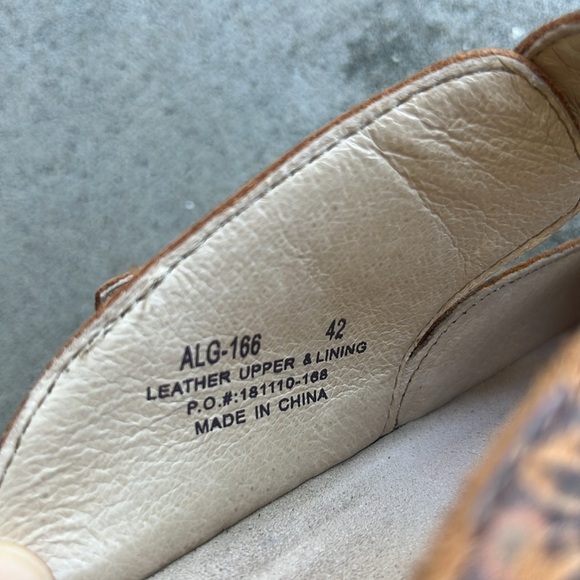 ALEGRIA Classic Tooled Leather Clogs Size 42 - Picture 9 of 12